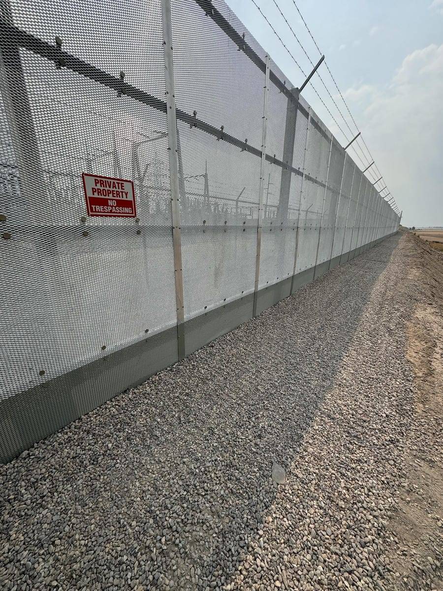 Substation perimeter security fence 8