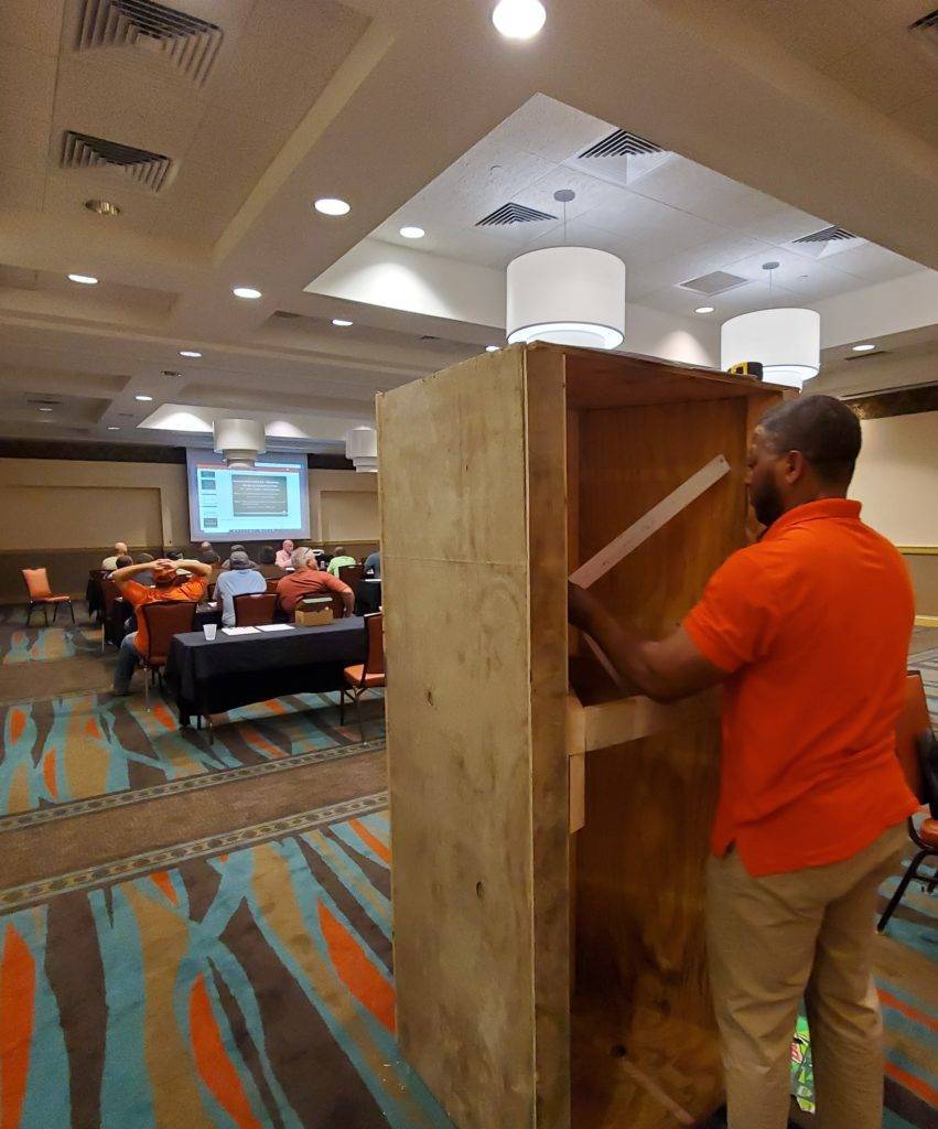Langston Construction team member leading a hands-on training demonstration