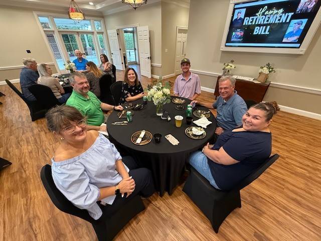Langston Construction team members at an internal milestone celebration