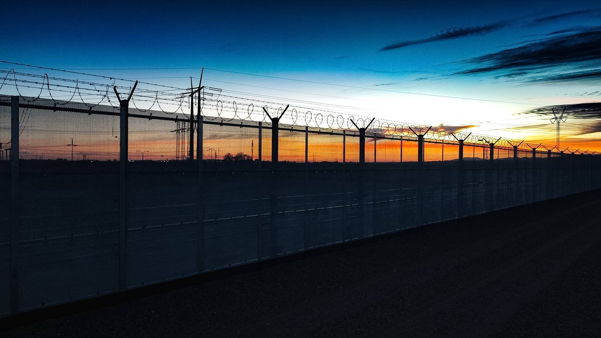 Substation perimeter security fence