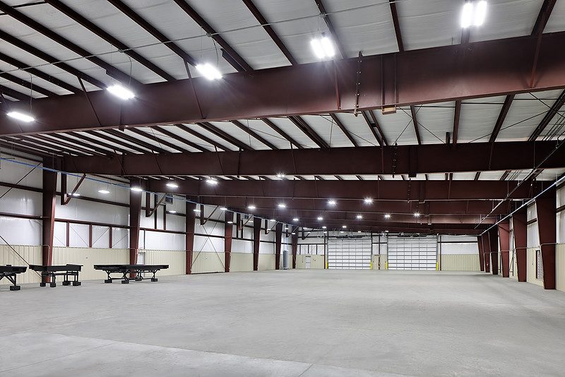 Clear-span interior of the 30,000 SF SMF expansion in Anderson, SC